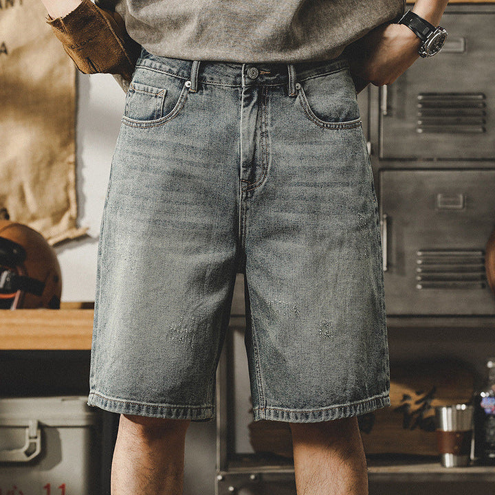 VAAGOON Retro Sign Denim Shorts