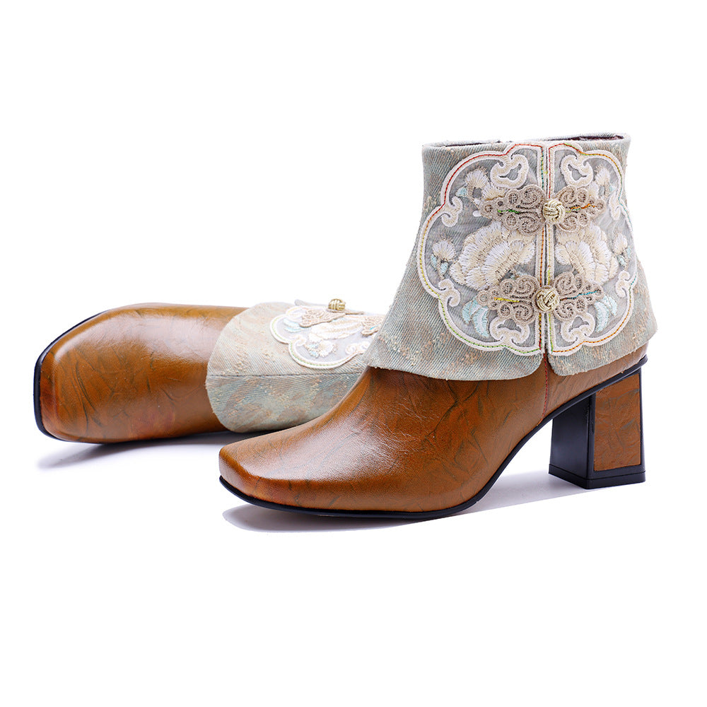 Vaagoon RetroBuckle Sheepskin Fashion Boots