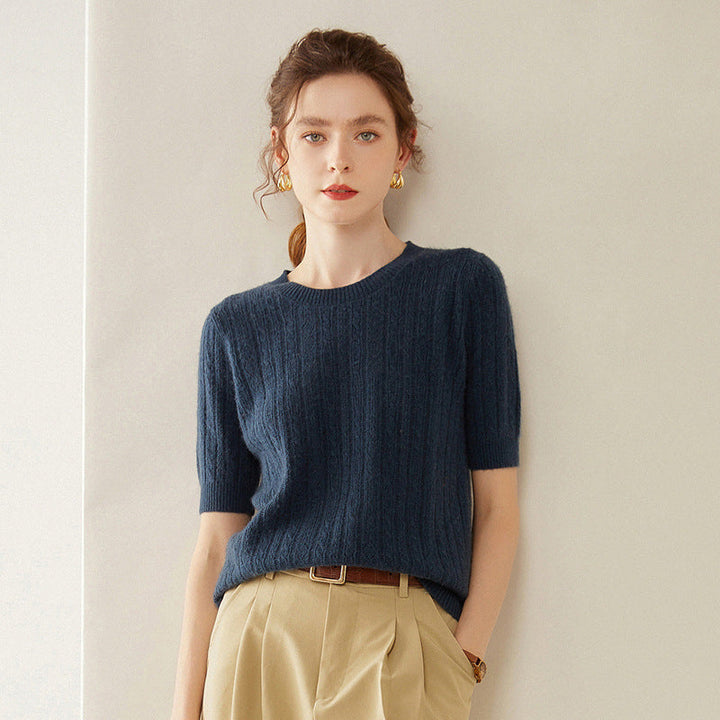 Vaagoon Cashmere Quarter-Sleeve Kazak