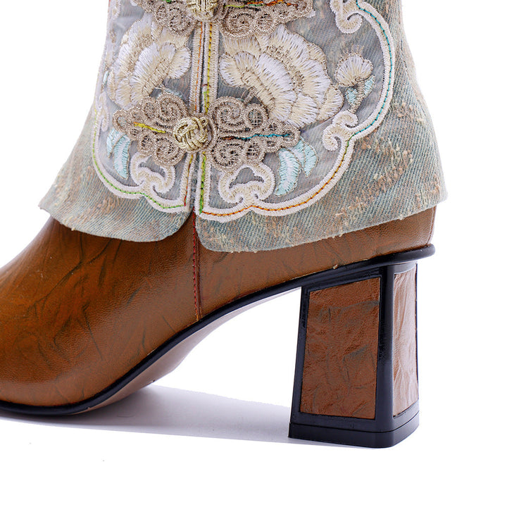 Vaagoon RetroBuckle Sheepskin Fashion Boots