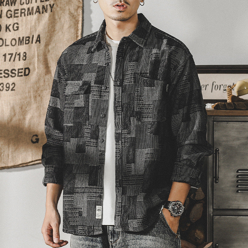 VAAGOON Indigo Grid Shirt