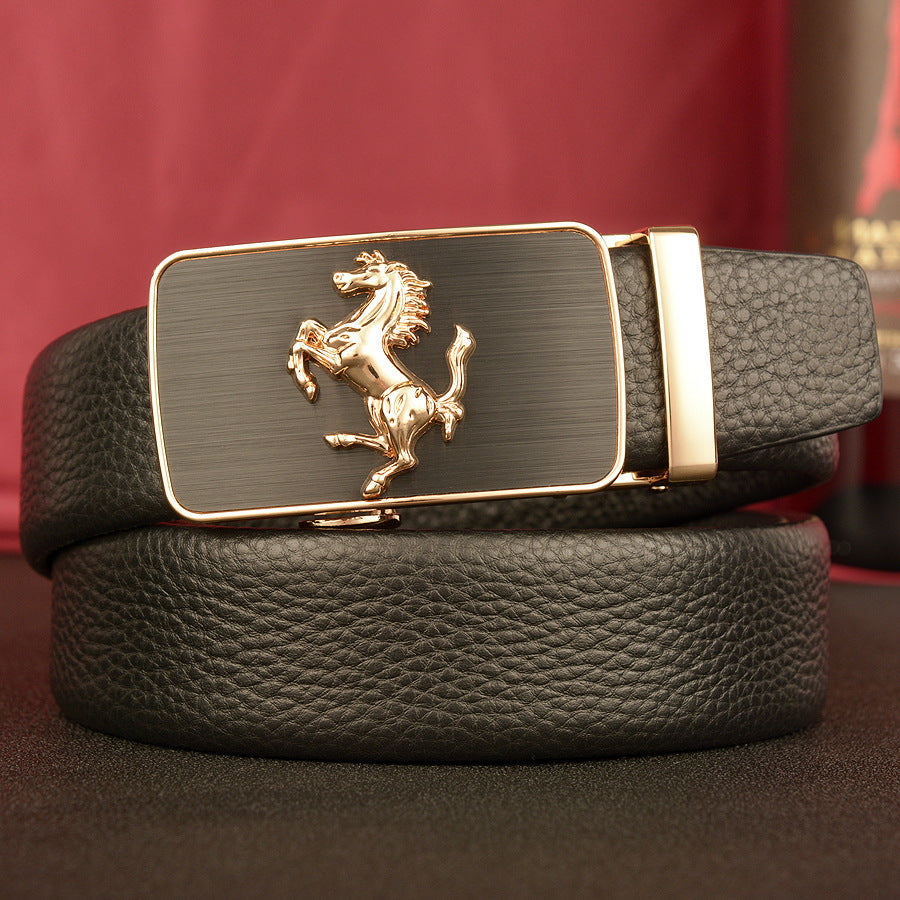 VAAGOON Genuine Leather Automatic Buckle Belt