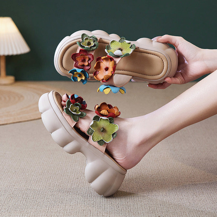 VAAGOON Nappa Floral Patterned Heeled Sandals