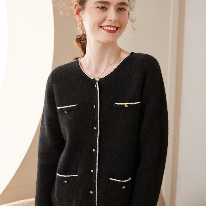 Vaagoon Retro Skull Cashmere Cardigan