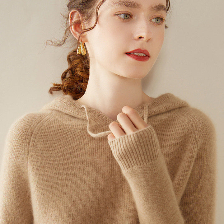 Vaagoon Cashmere Hooded Knit Kazak