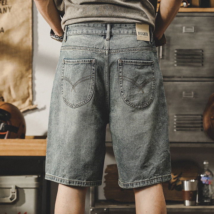 VAAGOON Retro Sign Denim Shorts