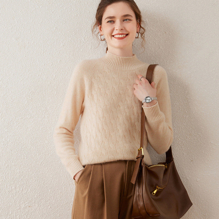 Vaagoon Maple Glow Cashmere Half Turtleneck Sweater