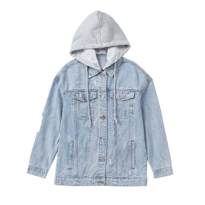 VAAGOON LORA DENIM HOODIE VEST