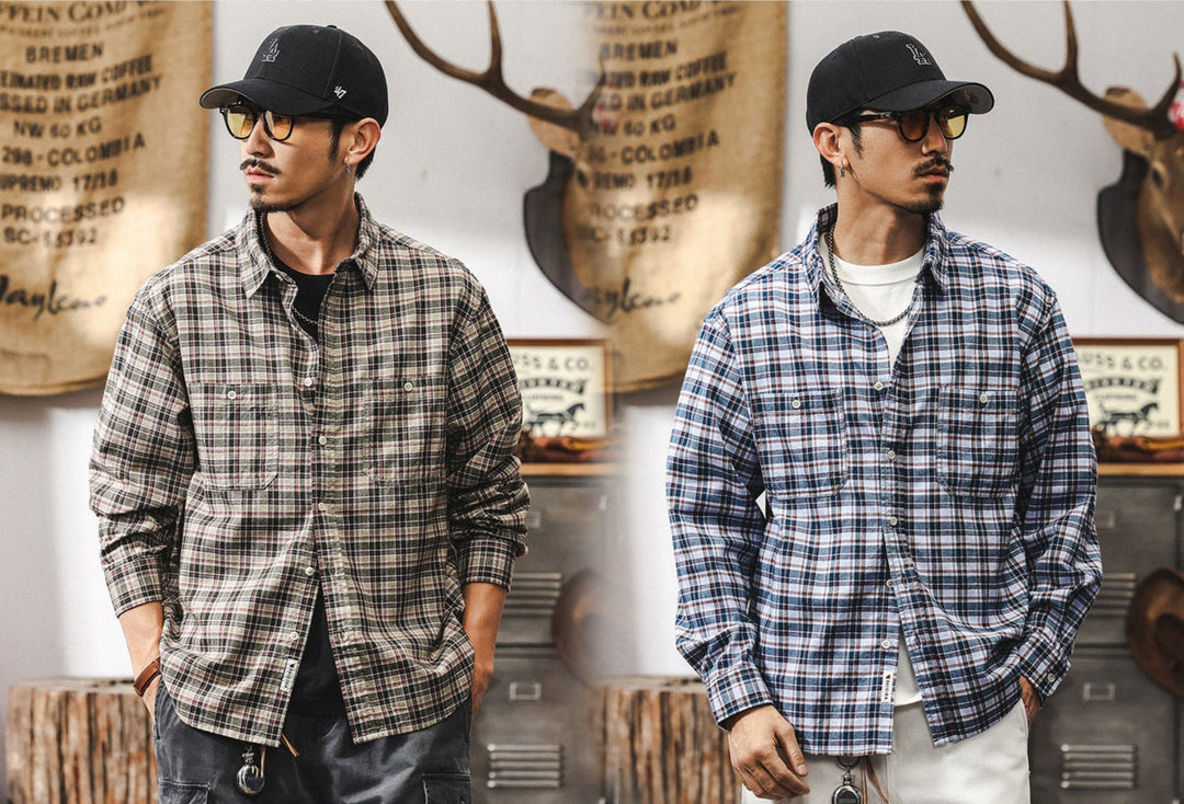 VAAGOON Blue Check Shirt