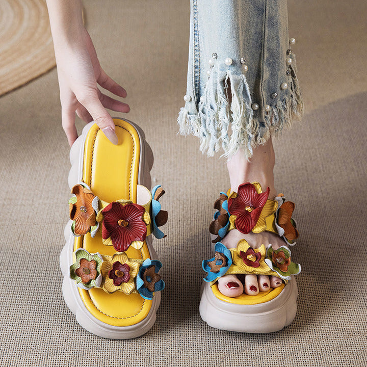 VAAGOON Nappa Floral Patterned Heeled Sandals