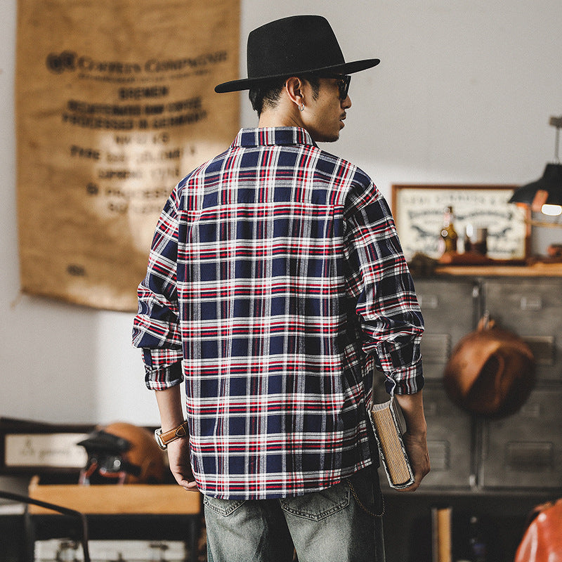 VAAGOON Royal Blue Checkered Spirit Shirt