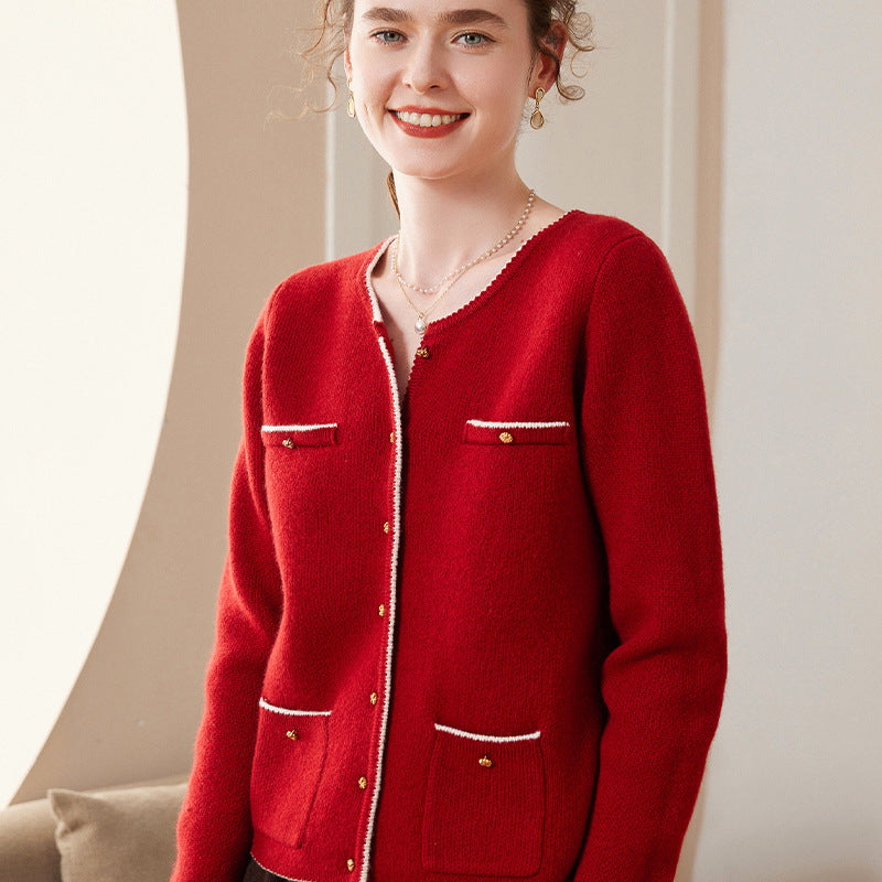 Vaagoon Retro Skull Cashmere Cardigan