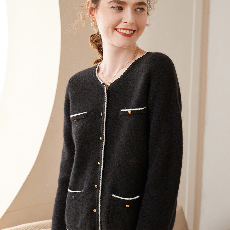 Vaagoon Retro Skull Cashmere Cardigan