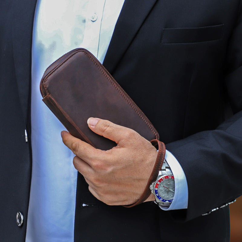 Vaagoon Compact Leather Watch Case