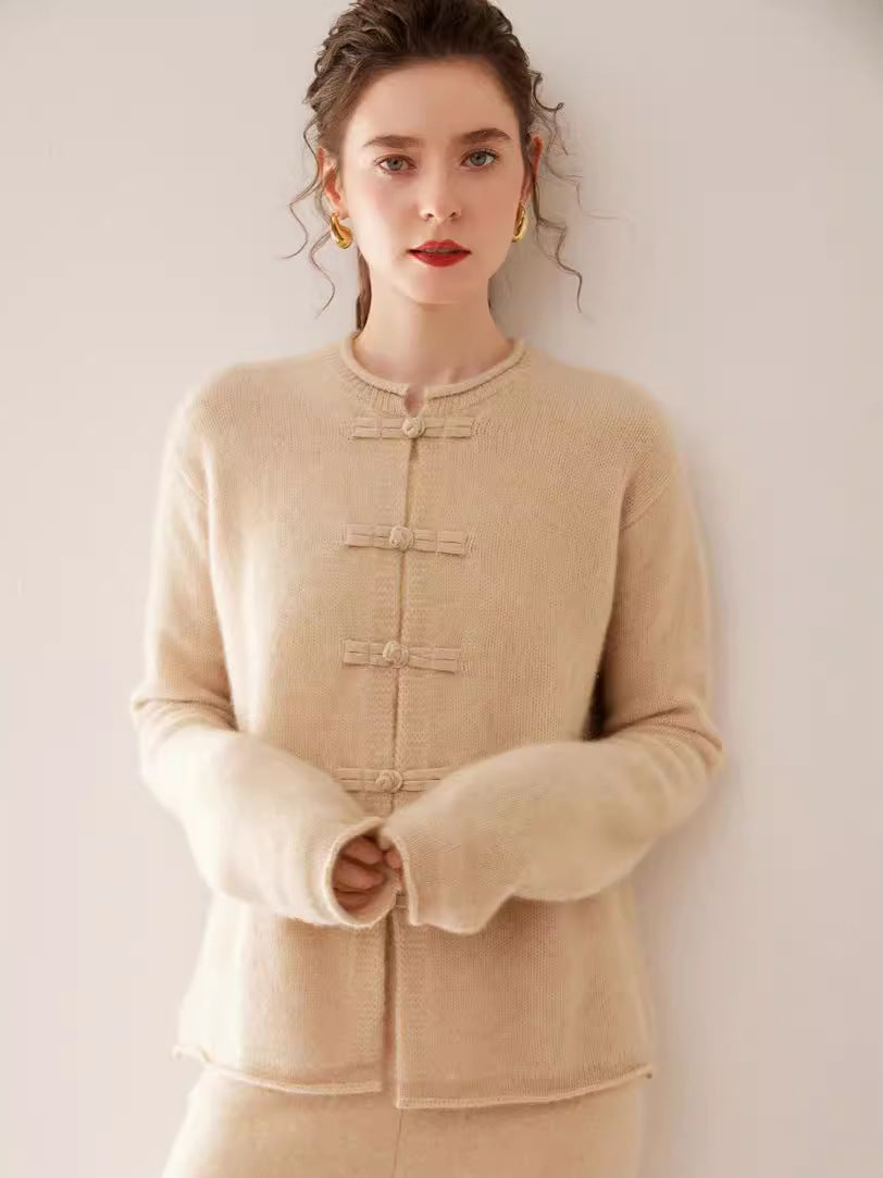 Vaagoon Retro Charm Cashmere Short Cardigan