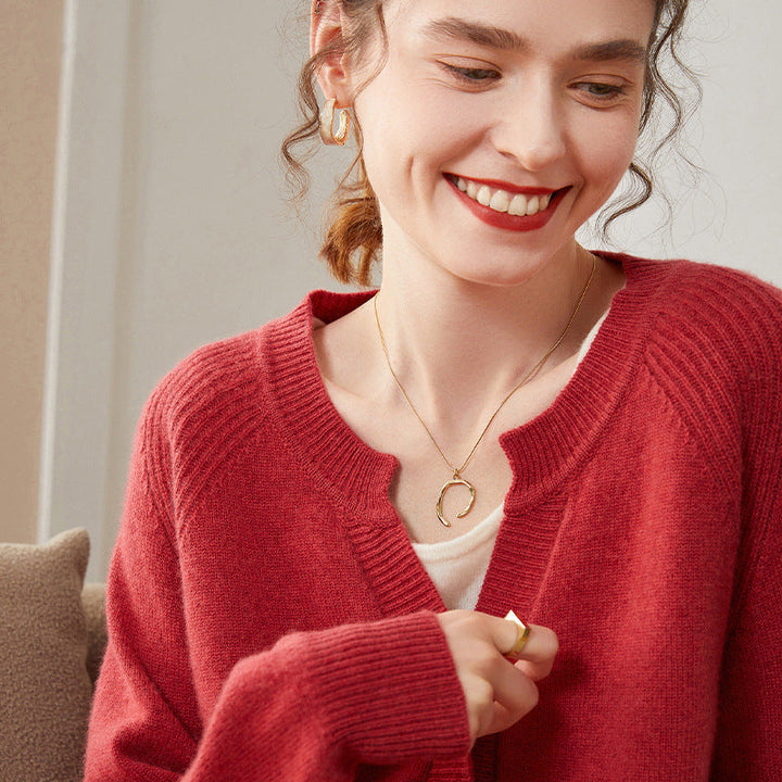 Vaagoon Imperial Red Cashmere Cardigan