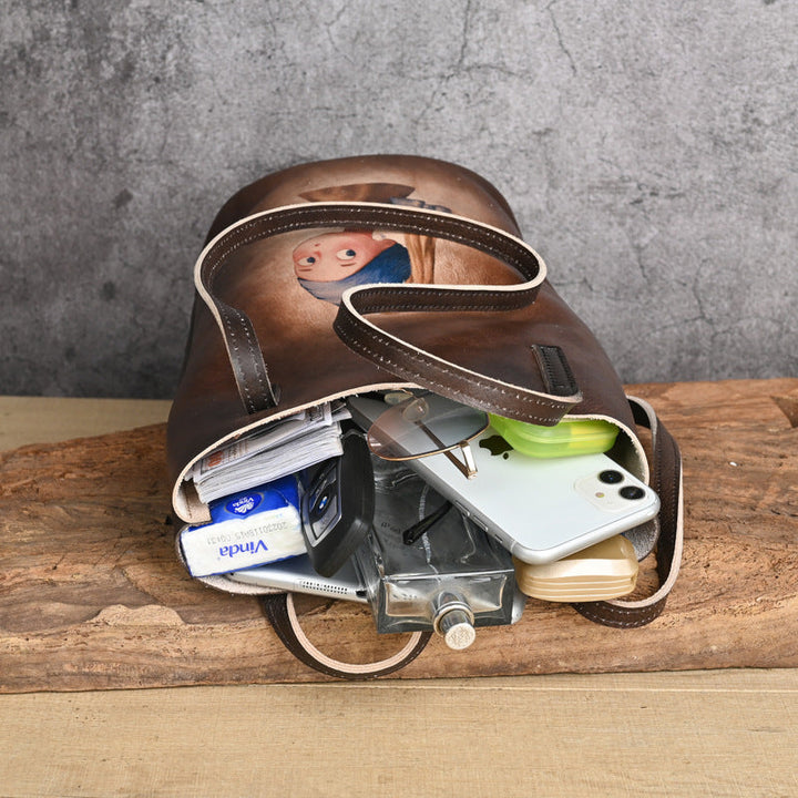 Vaagoon Bucket Style Leather Handbag