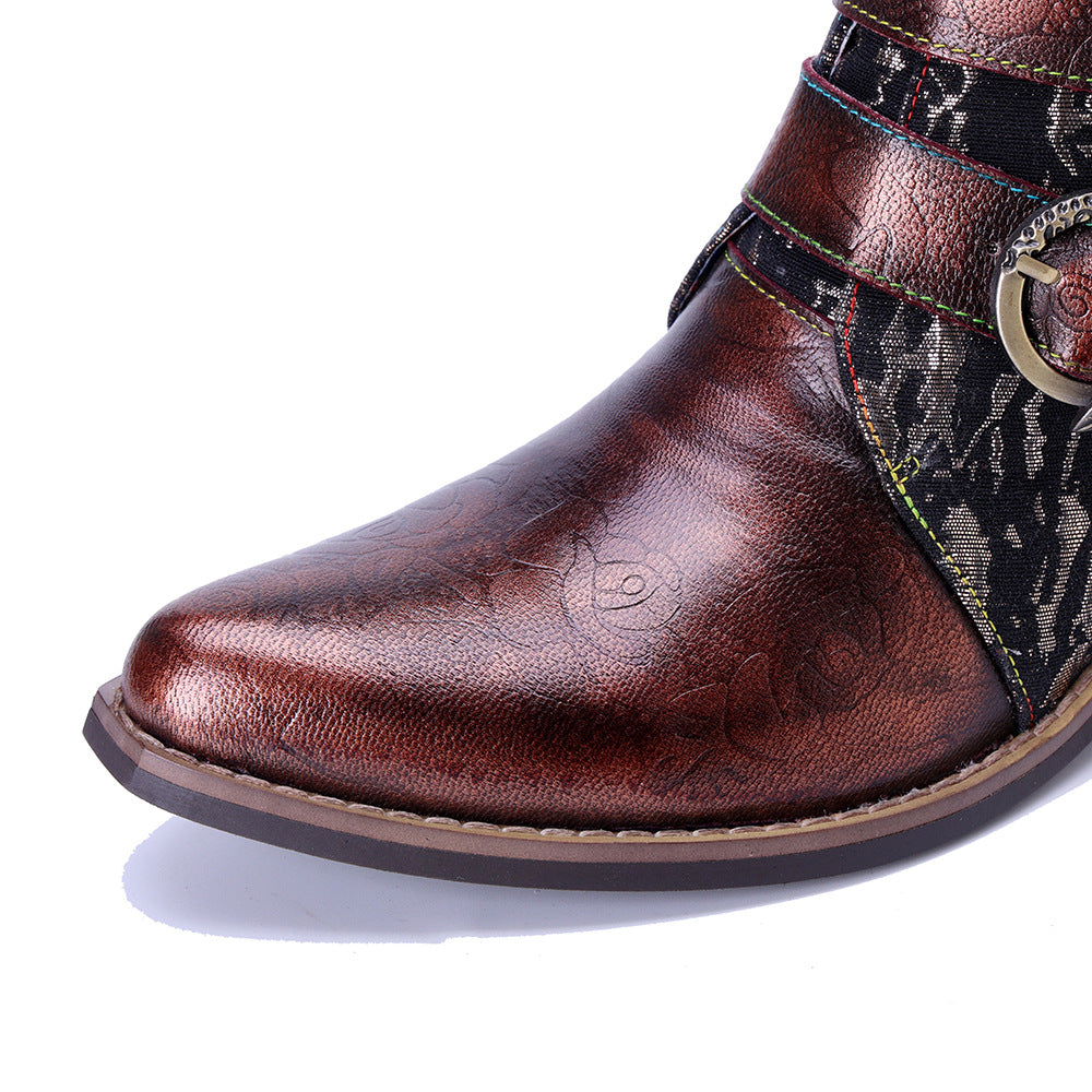 Vaagoon RetroBronze Sheepskin Western Boots