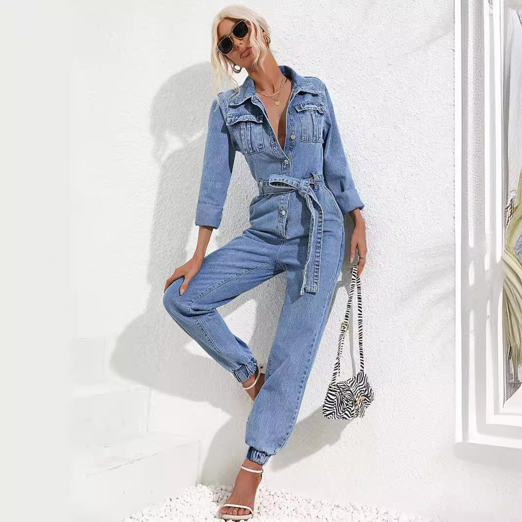 VAAGOON NORA DENIM OVERALL
