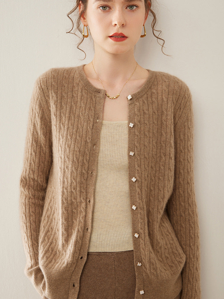Vaagoon VelvetWeave Cashmere Jacquard Cardigan