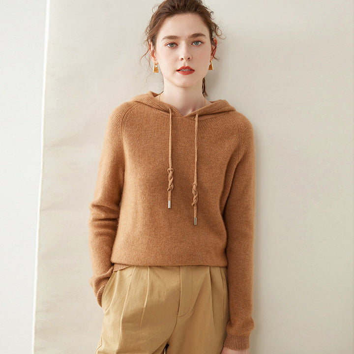 Vaagoon Cashmere Hooded Knit Kazak