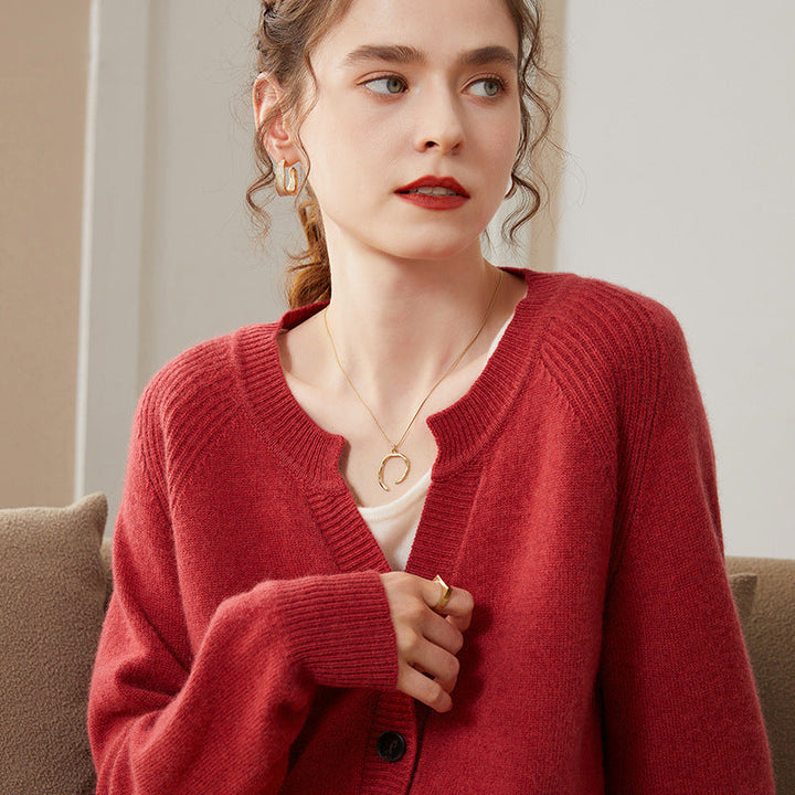 Vaagoon Imperial Red Cashmere Cardigan