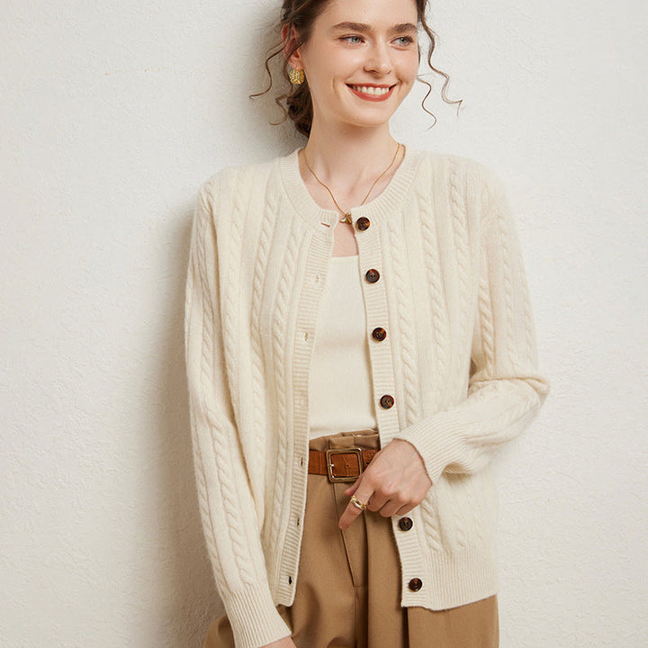 Vaagoon Nordic Cable Cashmere Cardigan
