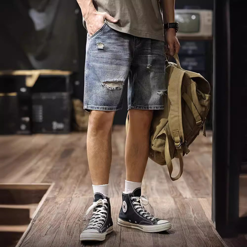 VAAGOON Street Fray Denim Shorts