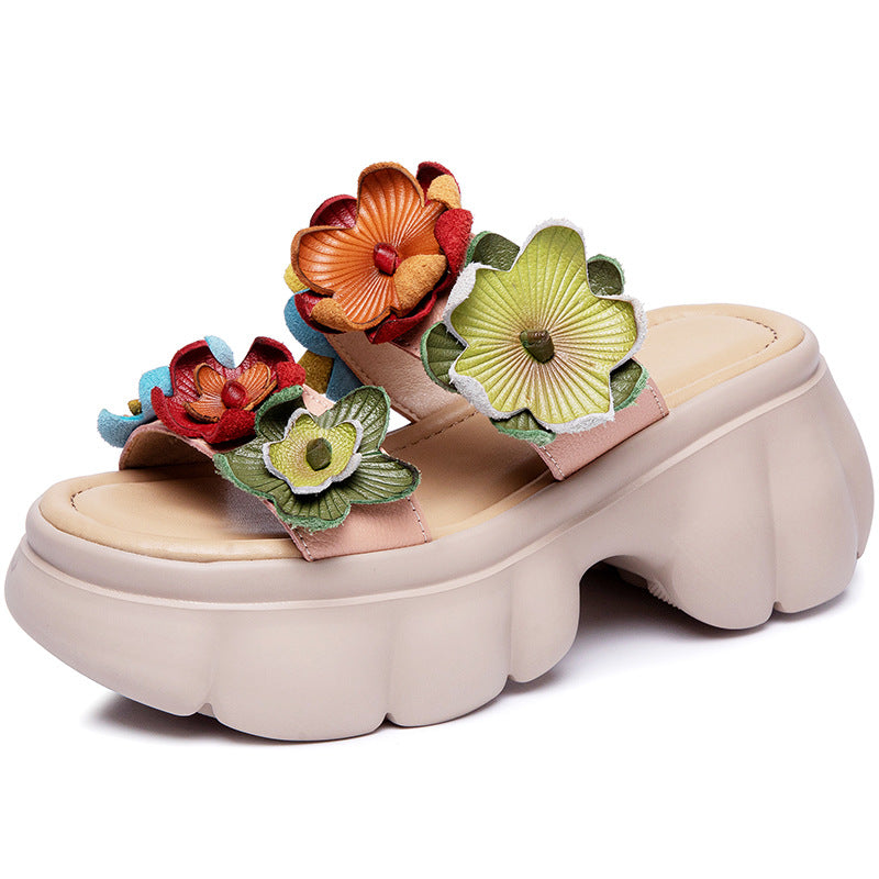 VAAGOON Nappa Floral Patterned Heeled Sandals