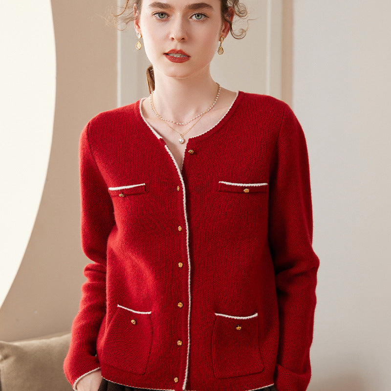 Vaagoon Retro Skull Cashmere Cardigan