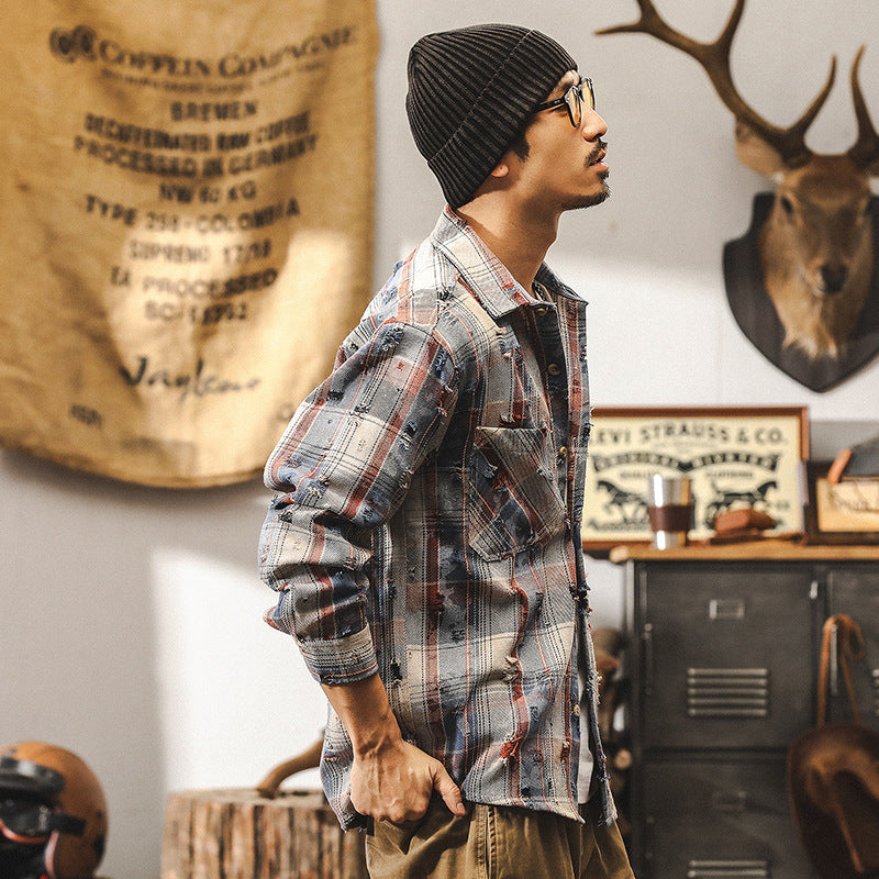 VAAGOON Autumn Highland Plaid Shirt