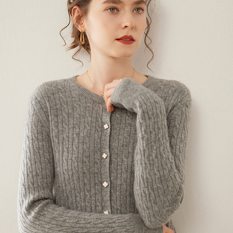 Vaagoon VelvetWeave Cashmere Jacquard Cardigan