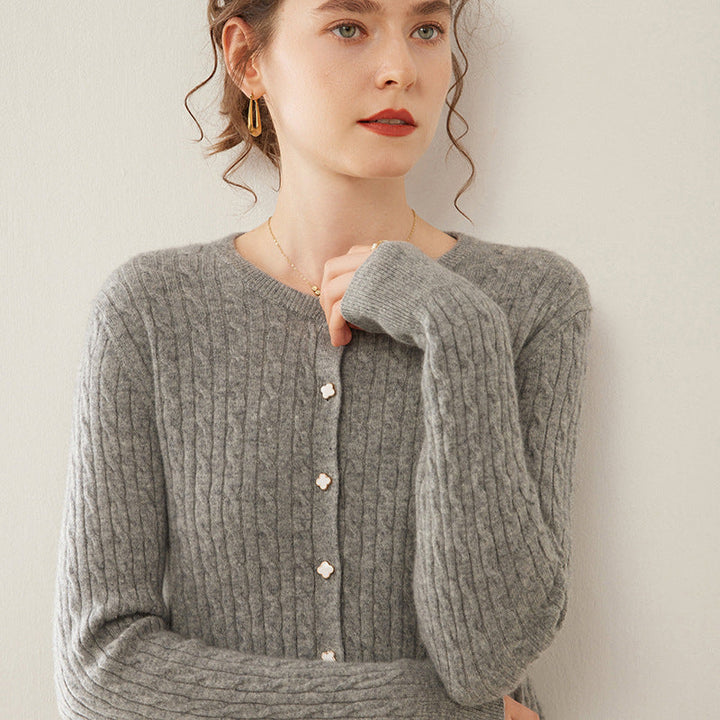 Vaagoon VelvetWeave Cashmere Jacquard Cardigan