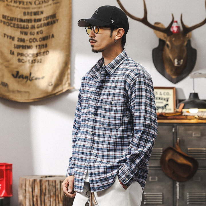 VAAGOON Blue Check Shirt