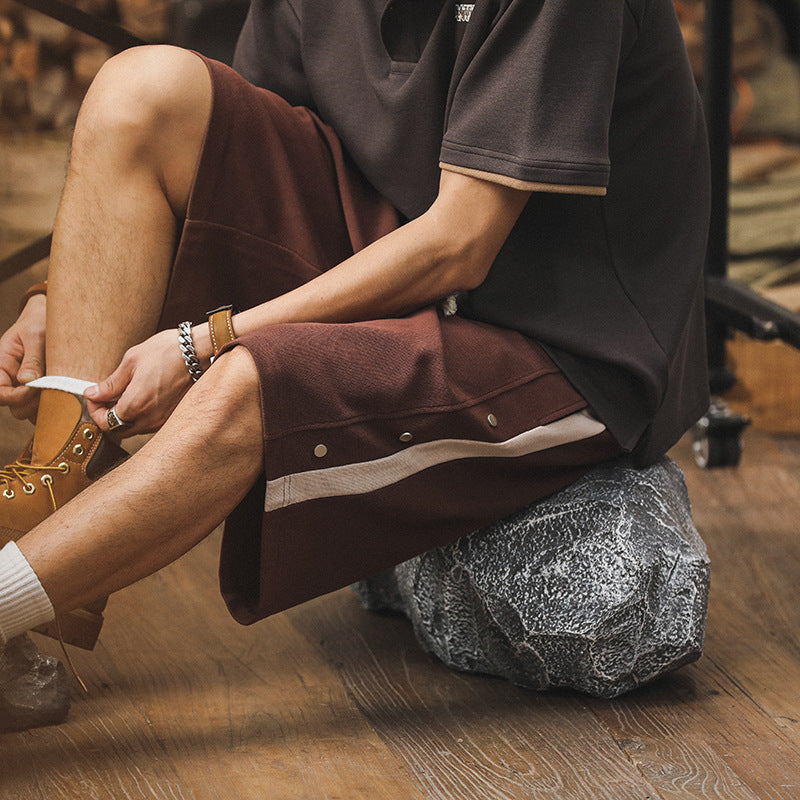 VAAGOON Dual-Tone Snap Shorts