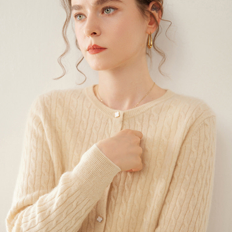 Vaagoon VelvetWeave Cashmere Jacquard Cardigan