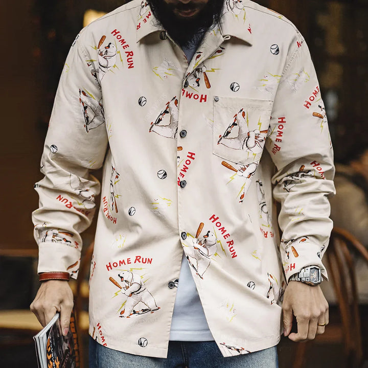 Vaagoon American Style Relaxed Fit Long Sleeve Shirt