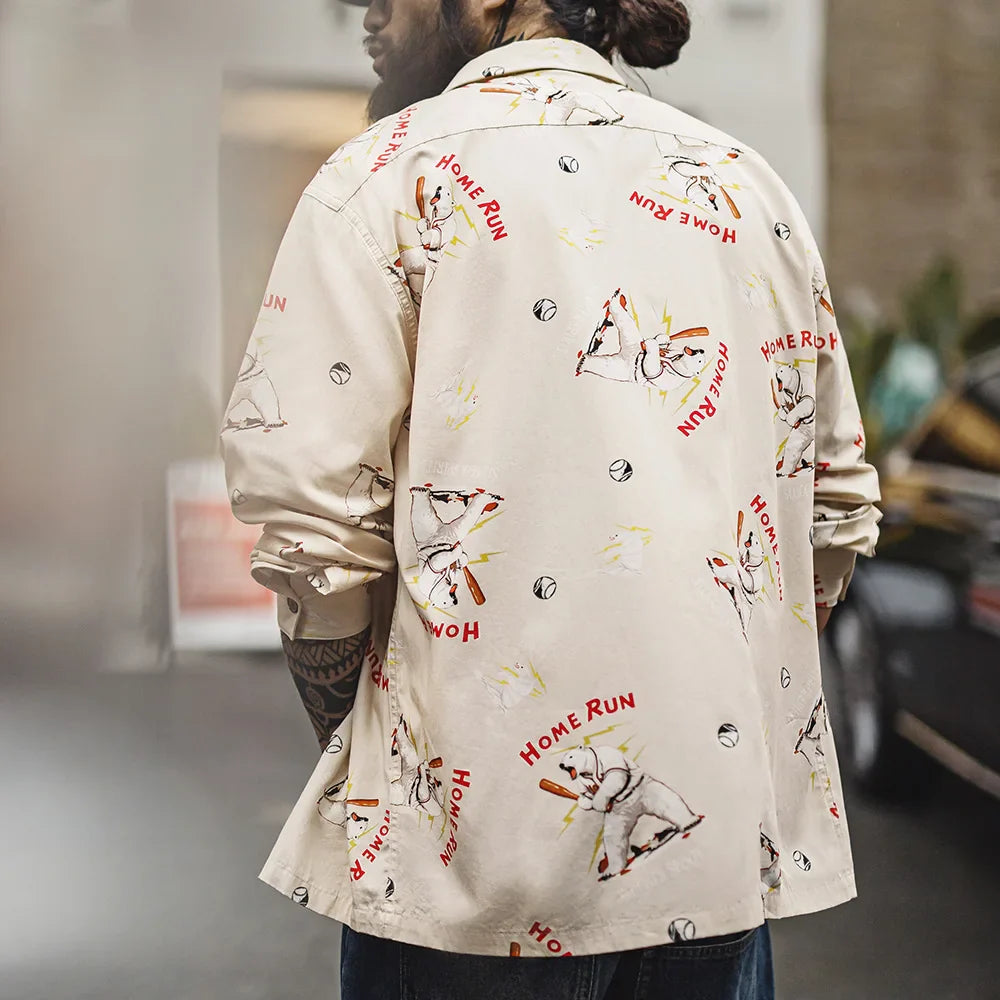 Vaagoon American Style Relaxed Fit Long Sleeve Shirt