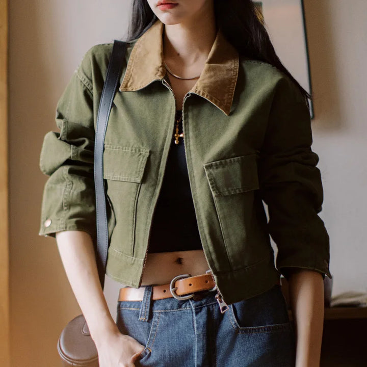 VAAGOON Retro Lanel Short Jacket