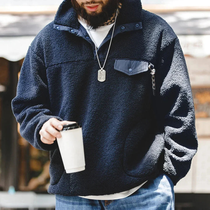 VAAGOON Casual Urban Outdoor Snap-T Sweatshirt