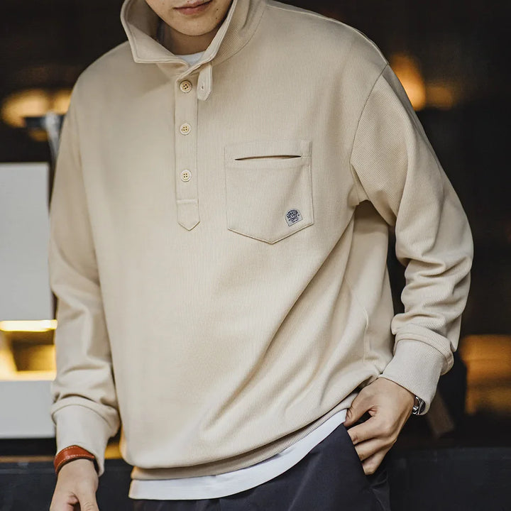 VAAGOON VINTAGE Half-Placket Sweatshirt