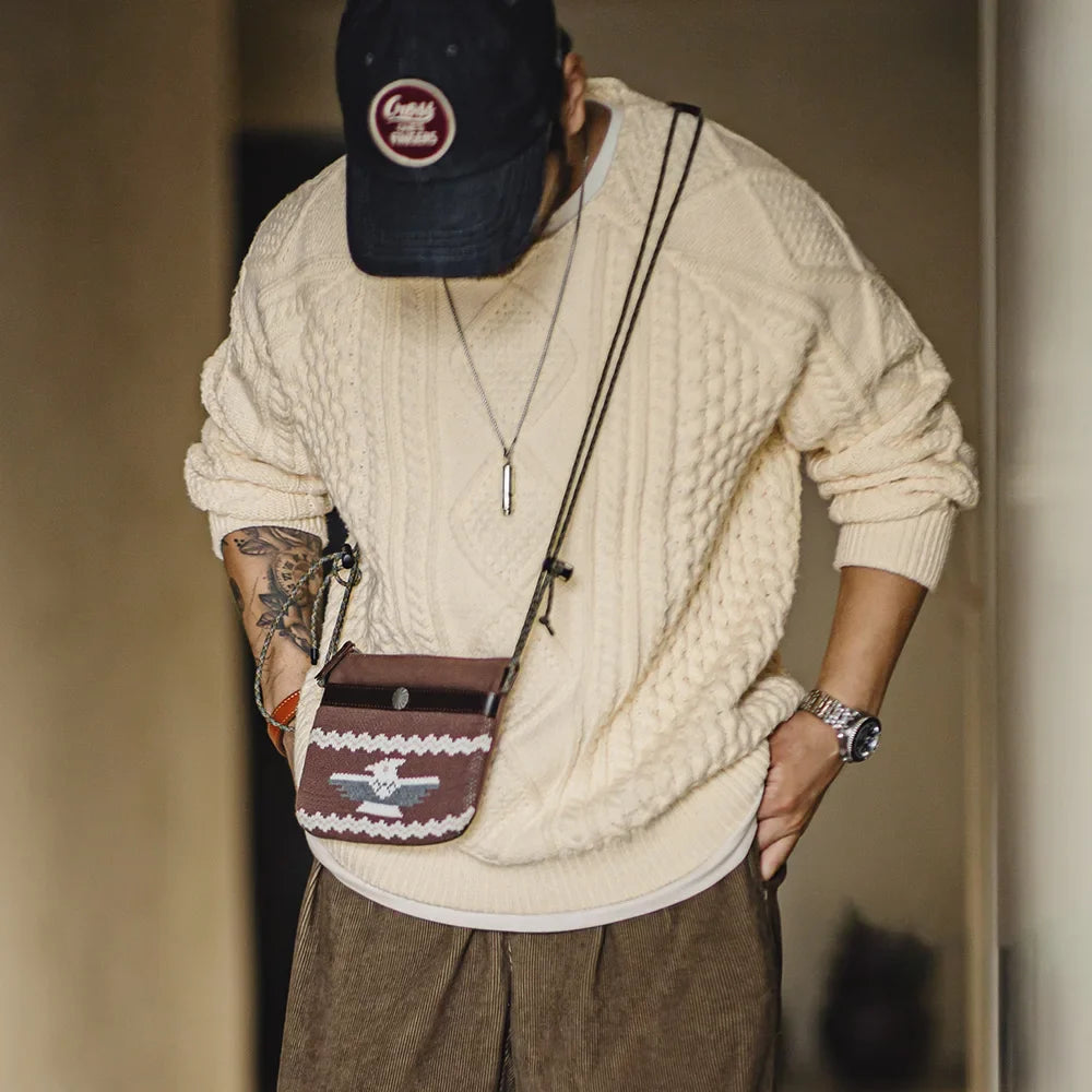 VAAGOON Retro Aran Sweater