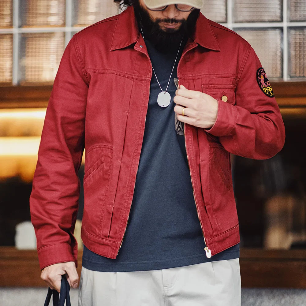 VAAGOON Vintage Letter Embroidered 12MJZ Jacket