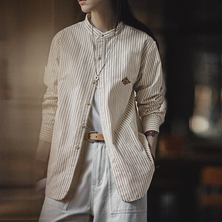 VAAGOON Women's Striped Cotton Shirt