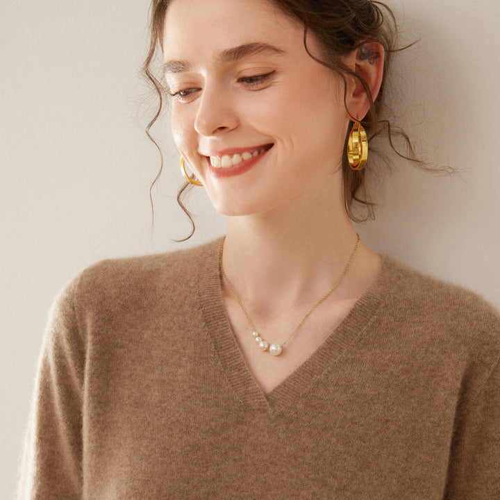 Vaagoon Ultra Fine Cashmere V-Neck Sweater