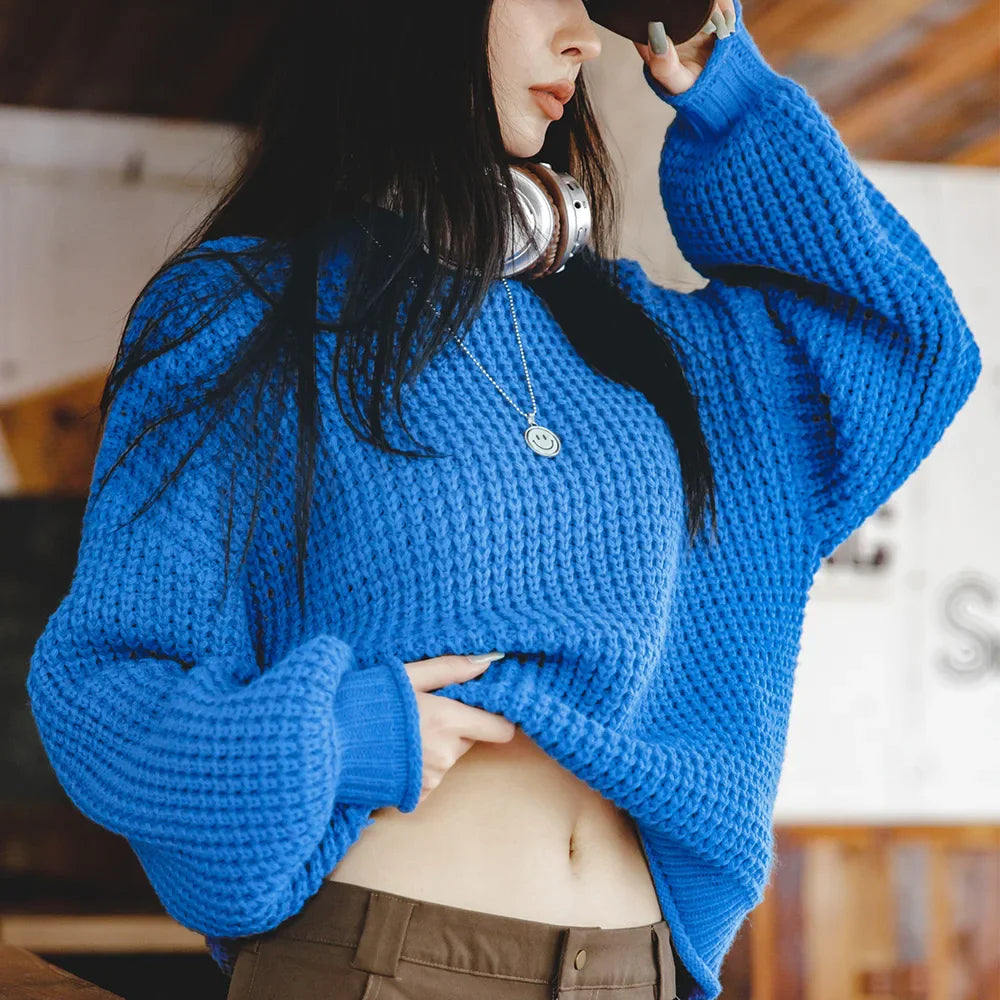 VAAGOON COARSE KNITTED SWEATER