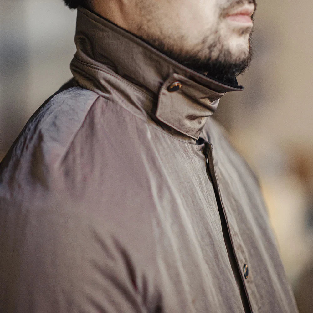 VAAGOON Retro Corduroy Lapel Safari Trench Coat