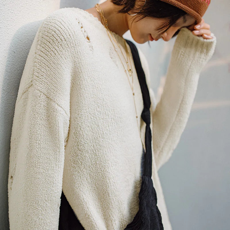 VAAGOON Distressed Design Sweater