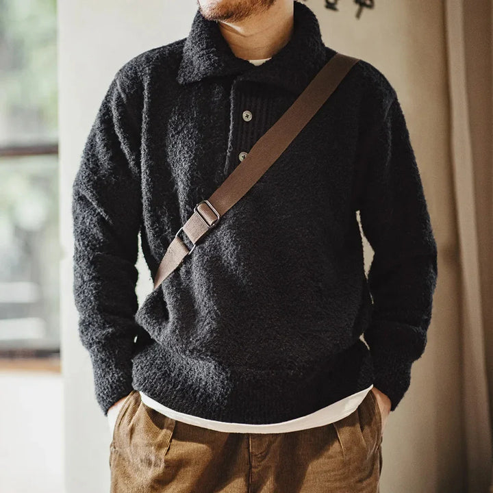 VAAGOON LOOP YARN POLO SWEAT