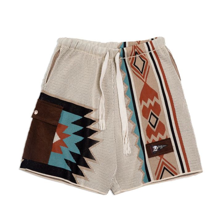 VAAGOON Vintage Navajo Totem Knitted Shorts